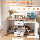Cat House Cabinet with Litter Box Storage and Drawers by DirectDeals