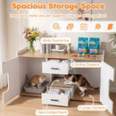 Cat House Cabinet with Litter Box Storage and Drawers by LJGDeals