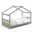 Twin Size Wooden House Bed with Roof by LJGDeals