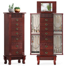 Wooden Jewelry Armoire Cabinet Storage Chest with Drawers and Swing Doors by LJGDeals