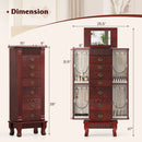 Wooden Jewelry Armoire Cabinet Storage Chest with Drawers and Swing Doors by LJGDeals