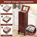 Wooden Jewelry Armoire Cabinet Storage Chest with Drawers and Swing Doors by LJGDeals