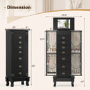 Wooden Jewelry Armoire Cabinet Storage Chest with Drawers and Swing Doors by LJGDeals