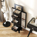Wooden Jewelry Armoire Cabinet Storage Chest with Drawers and Swing Doors by LJGDeals