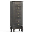 Wooden Jewelry Armoire Cabinet Storage Chest with Drawers and Swing Doors by LJGDeals