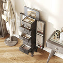 Wooden Jewelry Armoire Cabinet Storage Chest with Drawers and Swing Doors by LJGDeals
