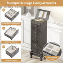 Wooden Jewelry Armoire Cabinet Storage Chest with Drawers and Swing Doors by LJGDeals