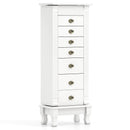 Wooden Jewelry Armoire Cabinet Storage Chest with Drawers and Swing Doors by LJGDeals