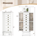 Wooden Jewelry Armoire Cabinet Storage Chest with Drawers and Swing Doors by LJGDeals