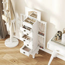 Wooden Jewelry Armoire Cabinet Storage Chest with Drawers and Swing Doors by LJGDeals