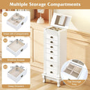 Wooden Jewelry Armoire Cabinet Storage Chest with Drawers and Swing Doors by LJGDeals