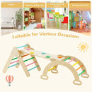 5-in-1 Wooden Kids Climber Toys with Triangle Arch Ramp by LJGDeals