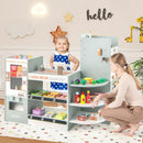 Wooden Kids Grocery Store Playset Pretend Play Supermarket-Green by LJGDeals