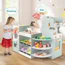 Wooden Kids Grocery Store Playset Pretend Play Supermarket-Green by LJGDeals