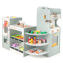 Wooden Kids Grocery Store Playset Pretend Play Supermarket-Green by LJGDeals