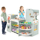 Wooden Kids Grocery Store Playset Pretend Play Supermarket-Green by LJGDeals