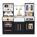 Wooden Kids Kitchen Playset with Realistic Lights and Sounds by DirectDeals