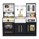 Wooden Kids Kitchen Playset with Realistic Lights and Sounds by LJGDeals