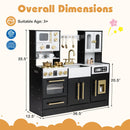 Wooden Kids Kitchen Playset with Realistic Lights and Sounds