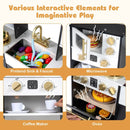 Wooden Kids Kitchen Playset with Realistic Lights and Sounds by LJGDeals