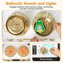 Wooden Kids Kitchen Playset with Realistic Lights and Sounds