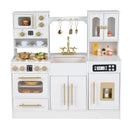 Wooden Kids Kitchen Playset with Realistic Lights and Sounds by LJGDeals