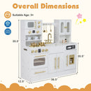 Wooden Kids Kitchen Playset with Realistic Lights and Sounds by DirectDeals