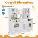 Wooden Kids Kitchen Playset with Realistic Lights and Sounds