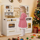 Wooden Kids Kitchen Playset with Realistic Lights and Sounds by LJGDeals