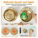 Wooden Kids Kitchen Playset with Realistic Lights and Sounds by DirectDeals