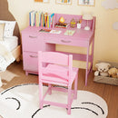 Wooden Kids Study Desk and Chair Set Student Workstation by LJGDeals