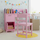 Wooden Kids Study Desk and Chair Set Student Workstation by LJGDeals