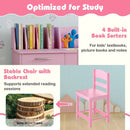 Wooden Kids Study Desk and Chair Set Student Workstation by LJGDeals