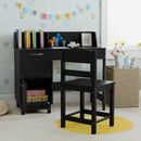 Wooden Kids Study Desk and Chair Set Student Workstation