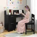 Wooden Kids Study Desk and Chair Set Student Workstation by LJGDeals