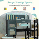 Wooden Kids Study Desk and Chair Set Student Workstation by LJGDeals