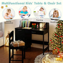 Wooden Kids Study Desk and Chair Set Student Workstation by LJGDeals