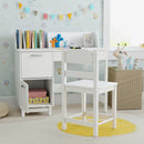 Wooden Kids Study Desk and Chair Set Student Workstation by LJGDeals