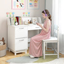 Wooden Kids Study Desk and Chair Set Student Workstation