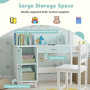 Wooden Kids Study Desk and Chair Set Student Workstation by LJGDeals