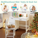 Wooden Kids Study Desk and Chair Set Student Workstation by LJGDeals