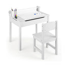 Wooden Kids Table and Chair Set with Storage and Paper Roll Holder by LJGDeals