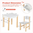 Kids Art Table and Chair Set with Drawer Paper Roll and 2 Markers-White by LJGDeals
