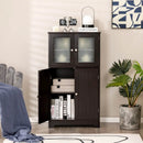 Bathroom Floor Storage Locker Kitchen Cabinet with Doors and Adjustable Shelf by LJGDeals