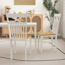 Wooden Kitchen Dining Chair Set of 2 with Rubber Wood Frame-Natural by LJGDeals