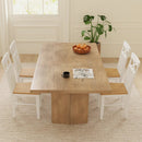 Wooden Kitchen Dining Chair Set of 2 with Rubber Wood Frame-Natural by LJGDeals
