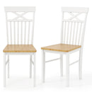 Wooden Kitchen Dining Chair Set of 2 with Rubber Wood Frame-Natural by LJGDeals