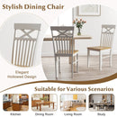 Wooden Kitchen Dining Chair Set of 2 with Rubber Wood Frame-Natural by LJGDeals