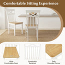Wooden Kitchen Dining Chair Set of 2 with Rubber Wood Frame-Natural by LJGDeals