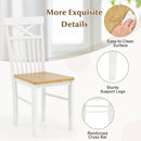 Wooden Kitchen Dining Chair Set of 2 with Rubber Wood Frame-Natural by LJGDeals